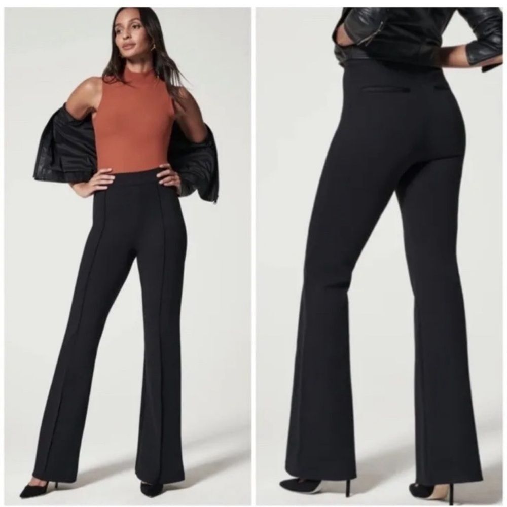 FINAL PRICE!   NWT SPANX Black Flare Pants
 Size LPetite